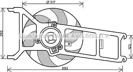 Ava Quality Cooling PE 7534 - Вентилятор, охолодження двигуна autocars.com.ua