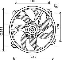 Ava Quality Cooling PE7554 - Вентилятор, охолодження двигуна autocars.com.ua