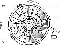 Ava Quality Cooling PE7555 - Вентилятор, охолодження двигуна autocars.com.ua