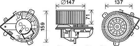 Ava Quality Cooling PE8379 - Вентилятор салону autocars.com.ua