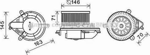 Ava Quality Cooling PE8389 - Электродвигатель, вентиляция салона avtokuzovplus.com.ua