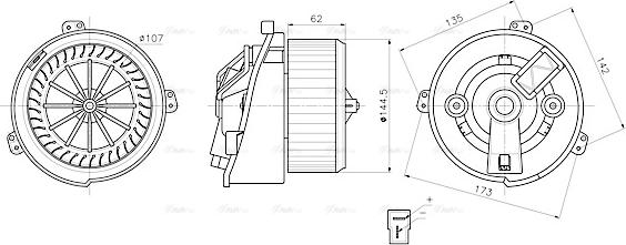 Ava Quality Cooling PE8436 - Вентилятор салону autocars.com.ua