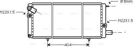 Ava Quality Cooling PEA2085 - Радіатор, охолодження двигуна autocars.com.ua