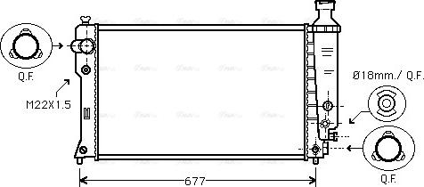 Ava Quality Cooling PEA2131 - Радіатор, охолодження двигуна autocars.com.ua