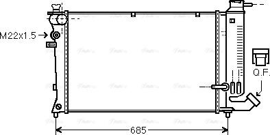 Ava Quality Cooling PEA2142 - Радіатор, охолодження двигуна autocars.com.ua