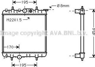 Ava Quality Cooling PEA2188 - Радиатор, охлаждение двигателя avtokuzovplus.com.ua