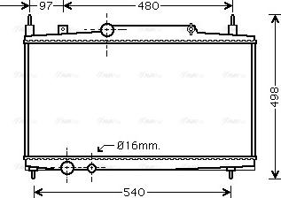 Ava Quality Cooling PEA2230 - Радіатор, охолодження двигуна autocars.com.ua