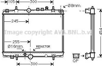 Ava Quality Cooling PEA2235 - Радіатор, охолодження двигуна autocars.com.ua