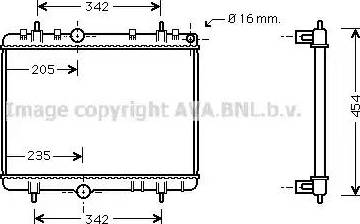 Ava Quality Cooling PEA2267 - Радіатор, охолодження двигуна autocars.com.ua