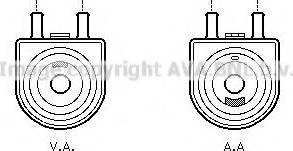 Ava Quality Cooling PEA3285 - Масляний радіатор, рухове масло autocars.com.ua