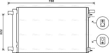 AVA PEA5364D - Конденсатор, кондиціонер autocars.com.ua