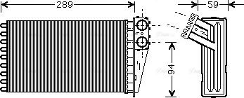 Ava Quality Cooling PEA6227 - Теплообмінник, опалення салону autocars.com.ua