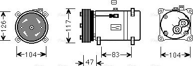 Ava Quality Cooling PEAK066 - Компресор, кондиціонер autocars.com.ua