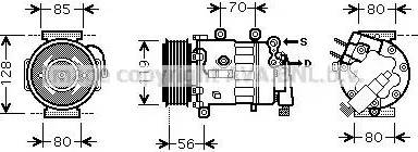 Ava Quality Cooling PE K324 - Компресор, кондиціонер autocars.com.ua