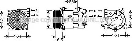 Ava Quality Cooling PE K325 - Компрессор кондиционера avtokuzovplus.com.ua