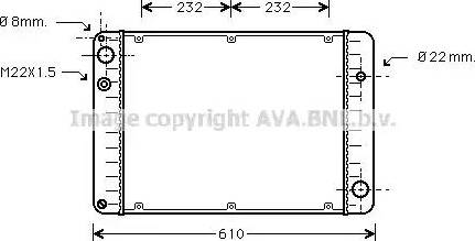 AVA PR 2006 - Радіатор, охолодження двигуна autocars.com.ua