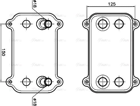 Ava Quality Cooling PR3103 - Масляний радіатор, рухове масло autocars.com.ua