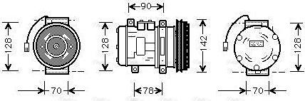 Ava Quality Cooling PR K029 - Компресор, кондиціонер autocars.com.ua