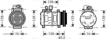 Ava Quality Cooling PR K035 - Компресор, кондиціонер autocars.com.ua