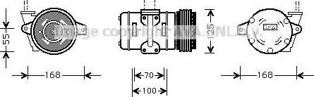 Ava Quality Cooling PR K036 - Компрессор кондиционера avtokuzovplus.com.ua