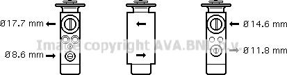 Ava Quality Cooling RE1045 - Розширювальний клапан, кондиціонер autocars.com.ua