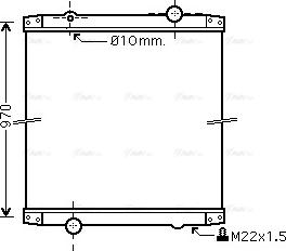 Ava Quality Cooling RE2010N - Радіатор, охолодження двигуна autocars.com.ua