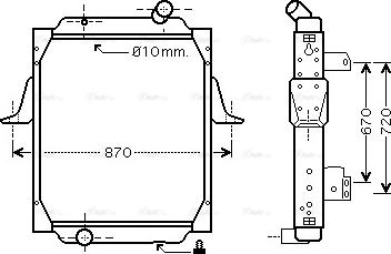 Ava Quality Cooling RE 2059 - Радіатор, охолодження двигуна autocars.com.ua