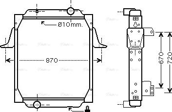 Ava Quality Cooling RE 2066 - Радіатор, охолодження двигуна autocars.com.ua