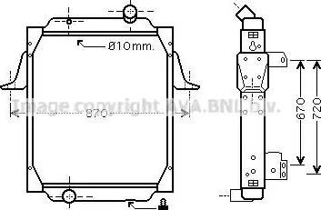 Ava Quality Cooling RE 2069 - Радіатор, охолодження двигуна autocars.com.ua