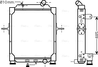 Ava Quality Cooling RE 2074 - Радіатор, охолодження двигуна autocars.com.ua