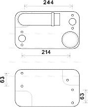 AVA RE3121 - Масляний радіатор, рухове масло autocars.com.ua