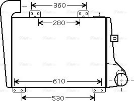 Ava Quality Cooling RE 4064 - Интеркулер, теплообменник турбины avtokuzovplus.com.ua