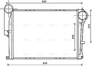 Ava Quality Cooling RE4103 - Интеркулер, теплообменник турбины avtokuzovplus.com.ua