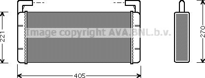 Ava Quality Cooling RE6015 - Теплообмінник, опалення салону autocars.com.ua