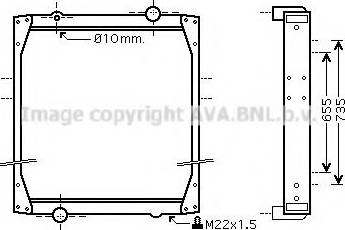 Ava Quality Cooling REA2010 - Радіатор, охолодження двигуна autocars.com.ua