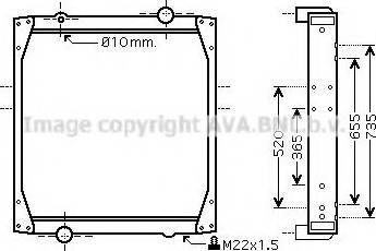 Ava Quality Cooling REA2068 - Радіатор, охолодження двигуна autocars.com.ua