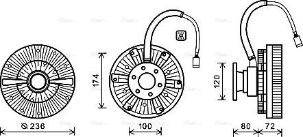 Ava Quality Cooling REC101 - Зчеплення, вентилятор радіатора autocars.com.ua