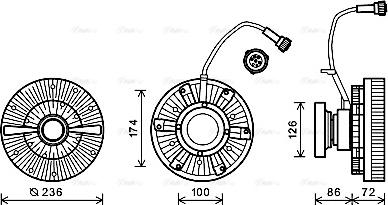 Ava Quality Cooling REC102 - Зчеплення, вентилятор радіатора autocars.com.ua