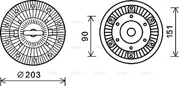 Ava Quality Cooling REC105 - Зчеплення, вентилятор радіатора autocars.com.ua