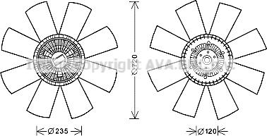 Ava Quality Cooling REC113 - Зчеплення, вентилятор радіатора autocars.com.ua