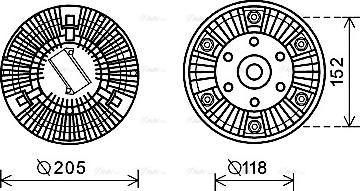 Ava Quality Cooling REC116 - Зчеплення, вентилятор радіатора autocars.com.ua