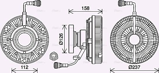 Ava Quality Cooling REC130 - Зчеплення, вентилятор радіатора autocars.com.ua