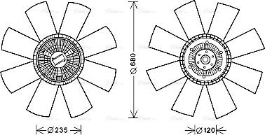 Ava Quality Cooling REF111 - Вентилятор, охолодження двигуна autocars.com.ua