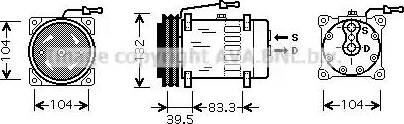 Ava Quality Cooling RE K072 - Компресор, кондиціонер autocars.com.ua