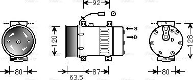 Ava Quality Cooling REK107 - Компресор, кондиціонер autocars.com.ua