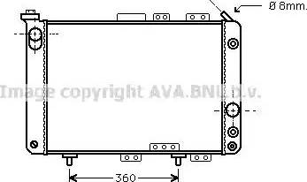 AVA RT2024 - Радіатор, охолодження двигуна autocars.com.ua