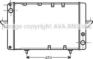 AVA RT 2035 - Радіатор, охолодження двигуна autocars.com.ua