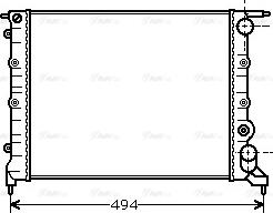 Ava Quality Cooling RT 2043 - Радіатор, охолодження двигуна autocars.com.ua