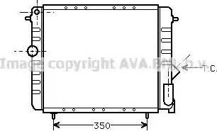 Ava Quality Cooling RT 2044 - Радіатор, охолодження двигуна autocars.com.ua