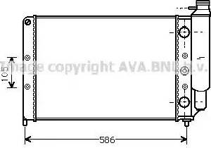 Ava Quality Cooling RT 2105 - Радіатор, охолодження двигуна autocars.com.ua